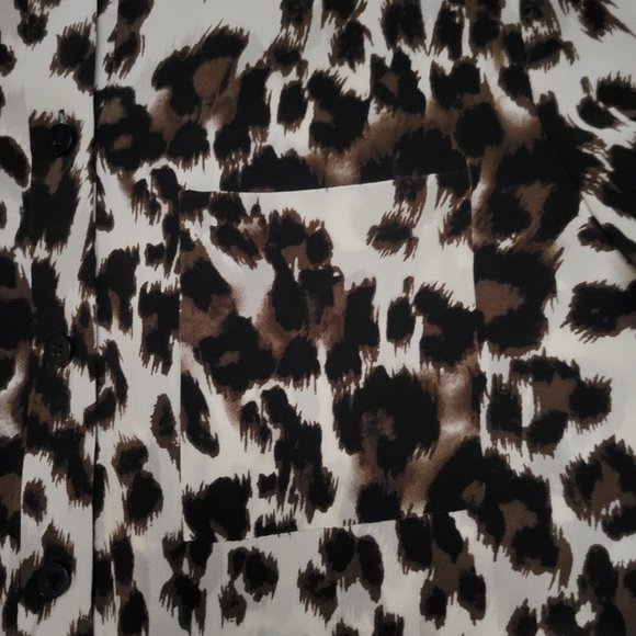 Diane Von Furstenberg DVF Prita Silk Animal Print Long Sleeve Shirtdress Size 0 - Picture 6 of 13